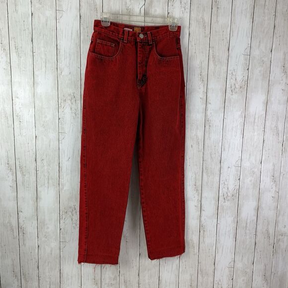 Vintage Women's Jeans Sz 9/10 Calvin Klein Red Stone Acid Washed Denim R… - Picture 1 of 14